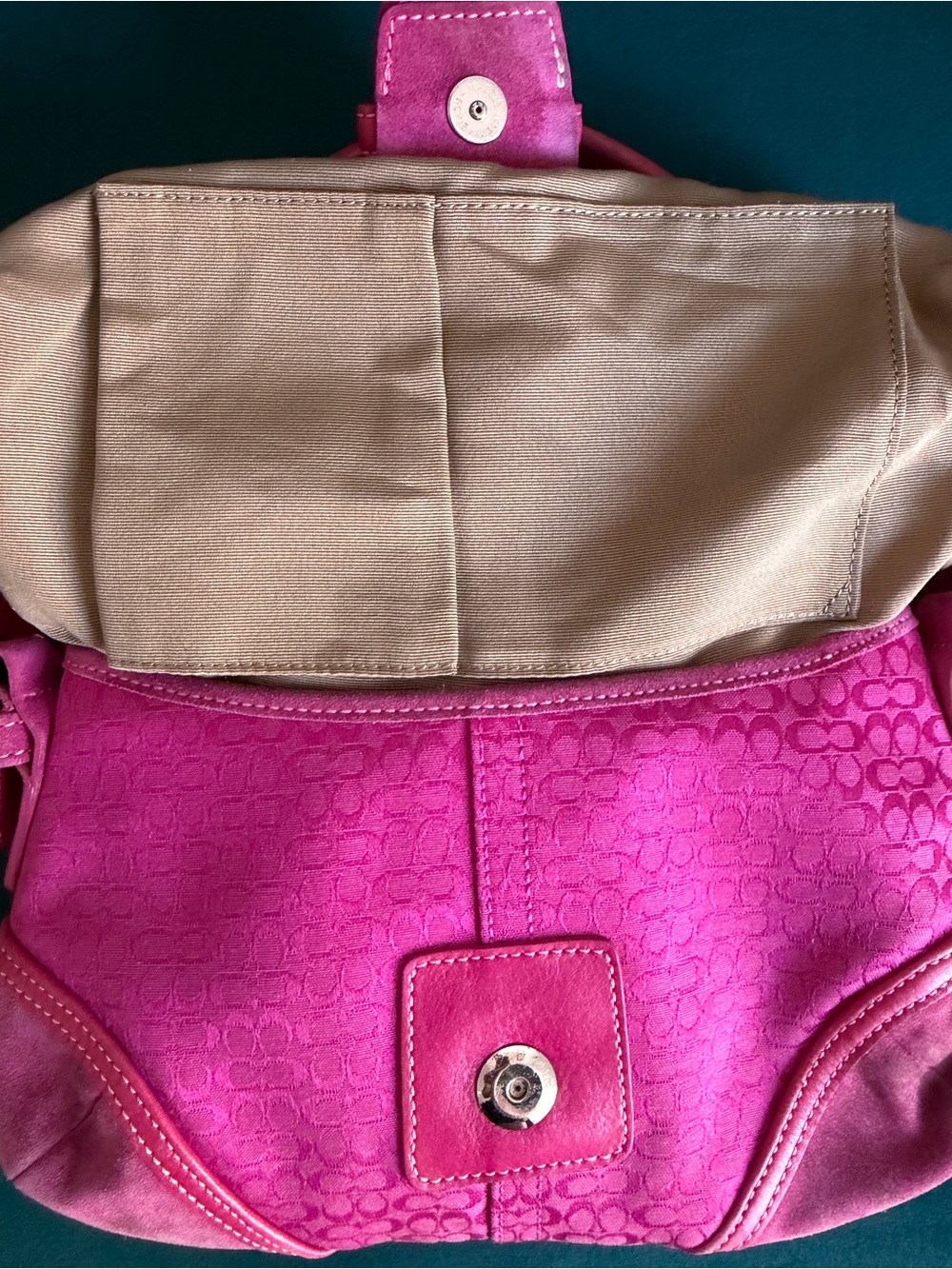 Coach 6818 Mini Soho Signature Canvas Buckle Shoulder Bag in Pink - Picture 12 of 17